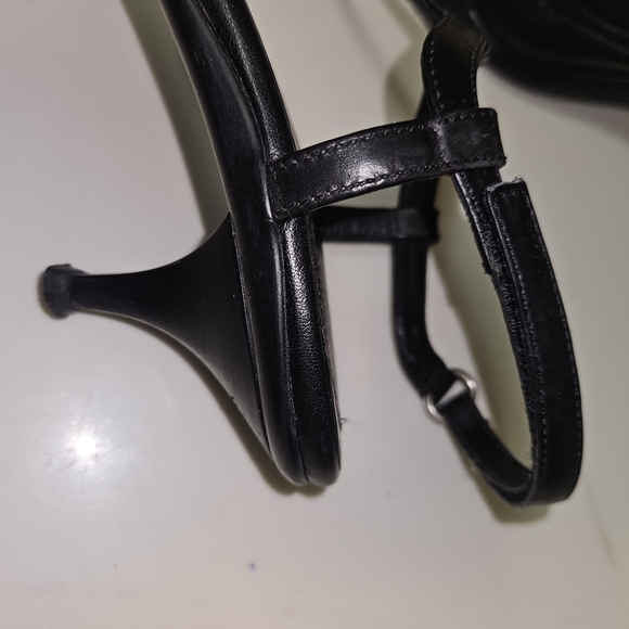 Vintage PRADA open toe slingback kitten heels sandals Size 39.5 / US 8.5 - Picture 6 of 15